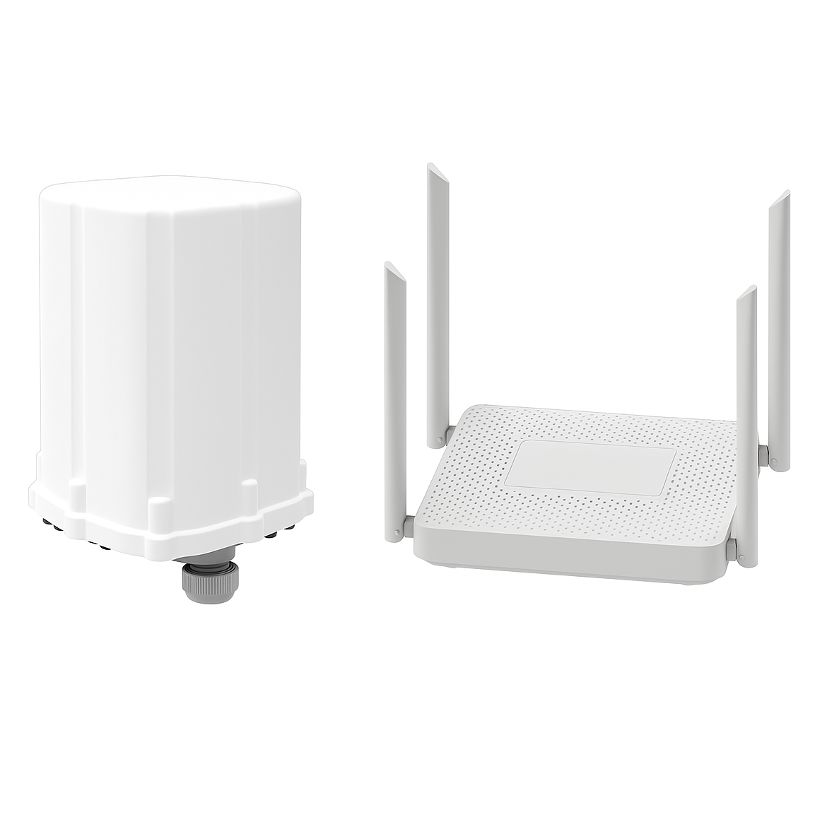  مودم ZLT X16 فضای باز نمای پشت و اتصالات 