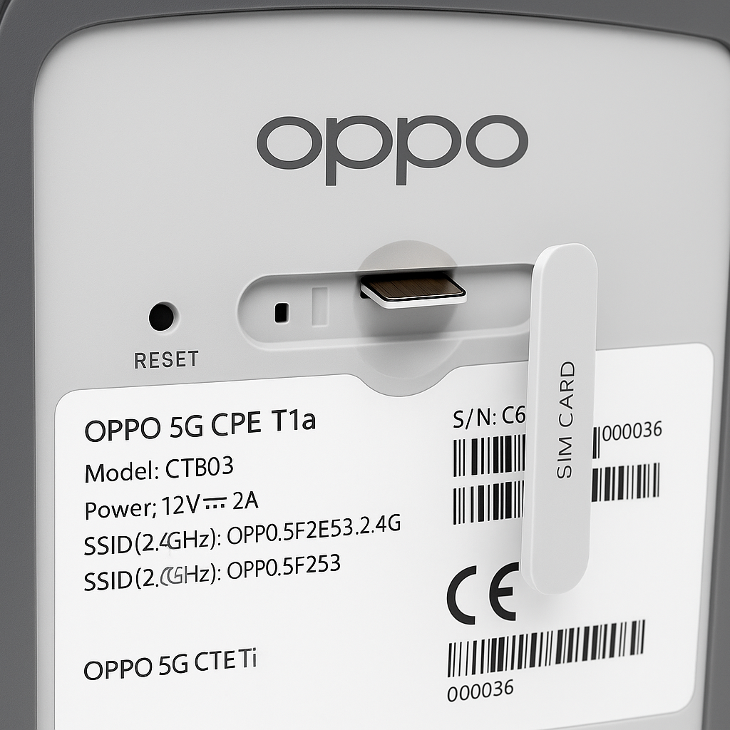  جزئیات بدنه مودم 5G اوپو T1a 